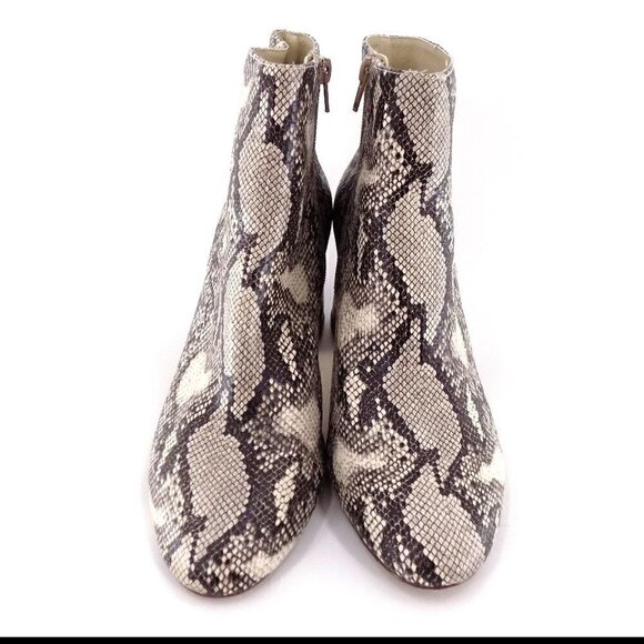 XOXO Kahana Ankle Boots Size 11 Snake Embossed Black & White - Picture 4 of 9